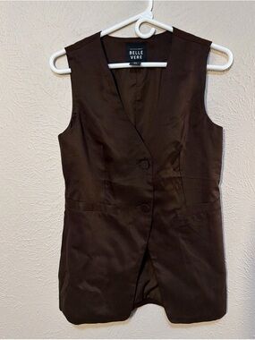 Belle Vere Brown Tailored Vest